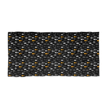 Load image into Gallery viewer, Gold and Silver Pebble Pattern Beach Towel
