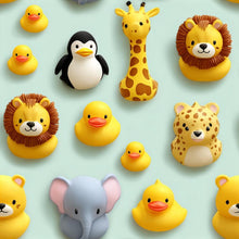 Load image into Gallery viewer, Whimsical Animal Shower Curtain – Playful Kids Bathroom Decor
