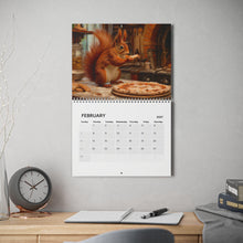Load image into Gallery viewer, Squirrel Calendar 2027, Cute Squirrel Wall Calendar, Squirrel Lover Gift, Woodland Animal Calendar, Wildlife Calendar, Nature Lover Gift

