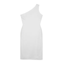 Load image into Gallery viewer, Peacock Print One-Shoulder Dress
