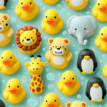 Load image into Gallery viewer, Animal Print Shower Curtain, Playful Kids Bathroom Decor

