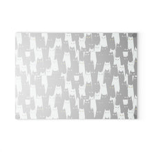 Load image into Gallery viewer, Black and White Cat Pattern Glass Cutting Board | Cute Cat Kitchen Decor
