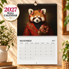 Load image into Gallery viewer, Red Panda Calendar 2027, Cute Red Panda Wall Calendar, Funny Animal Art, Red Panda Lover Gift
