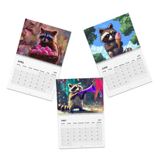 Load image into Gallery viewer, Raccoon Calendar 2027, Cute Raccoon Wall Calendar, Raccoon Lover Gift, Woodland Wildlife Art
