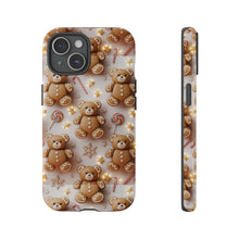 Load image into Gallery viewer, 3D Gingerbread Teddy Bear Phone Case, Christmas Protective Cover
