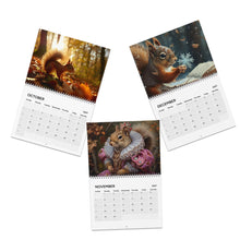 Load image into Gallery viewer, Squirrel Calendar 2027, Cute Squirrel Wall Calendar, Squirrel Lover Gift, Woodland Animal Calendar, Wildlife Calendar, Nature Lover Gift
