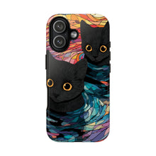 Load image into Gallery viewer, Stained Glass Black Cat Cubs Pool, Car Mom Gift, Ipone 17,16,15,Samsung phone cover, Google Pixel Phone Cover
