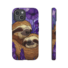 Load image into Gallery viewer, Stained Glass Cute Sloth Couple Phone Case
