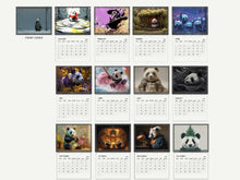 Load image into Gallery viewer, Panda Calendar 2027, Cute Panda Wall Calendar, Panda Lover Gift, Funny Panda Calendar, Panda Bear Gift, Cute Animal Calendar
