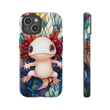 Load image into Gallery viewer, Axolotl Phone Case: Stained Glass Pet Lover Gift
