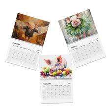 Load image into Gallery viewer, Pig Calendar 2027, Cute Pig Wall Calendar, Funny Pig Art, Pig Lover Gift, Farm Animal Calendar
