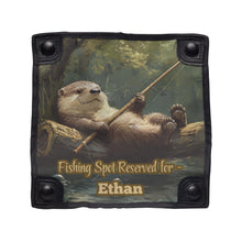 Load image into Gallery viewer, Personalized Otter Fishing Stool, Custom Camping Chair for Fisherman
