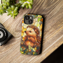 Load image into Gallery viewer, Tough Cases, Cute Hedgehog Stained Glass Digital Protector Cover, Colorful Phone Case, Animal Lover Gift, Unique Tech Accessory, Protective
