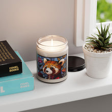 Load image into Gallery viewer, Red Panda Stained Glass Candle, Animal Lover Gift
