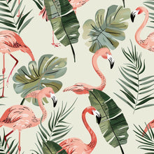 Load image into Gallery viewer, Tropical Flamingo Shower Curtain, Exotic Bathroom Decor
