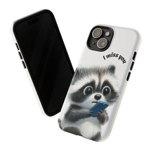 Load image into Gallery viewer, Cute Raccoon Tough Cases, Phone Cover For Kids, Protective Phone Case, Animal Lover Gift, Child Friendly Phone Accessories. iPhone Case
