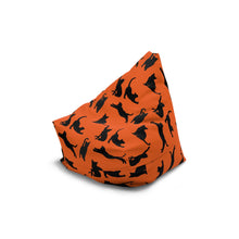 Load image into Gallery viewer, Orange Cat Design Bean Bag Chair: Stylish Floor Cushion, Pet Lover Decor
