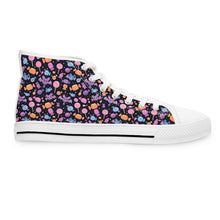 Load image into Gallery viewer, Women's Halloween High Top Sneakers – Chibi Bat &amp; Candy

