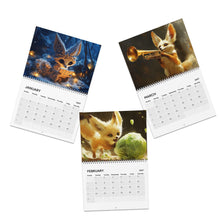 Load image into Gallery viewer, Fennec Fox Calendar 2027, Cute Fennec Fox Wall Calendar, Fox Lover Gift, Funny Animal Art
