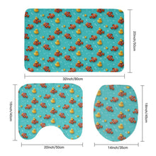 Load image into Gallery viewer, Ocean Theme Bathroom Set 4-Piece ,Clownfish &amp; Rubber Duck Shower Curtain and  Mats , Cute Kids Bath Decor
