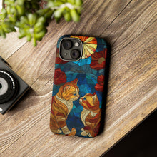 Load image into Gallery viewer, Cat Phone Case – Stained Glass Style Kitten Art
