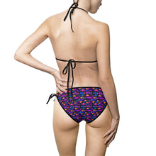 Load image into Gallery viewer, Colorful Fish Bikini – Purple Pink Orange Blue Swimwear
