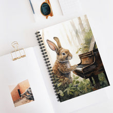 Load image into Gallery viewer, Rabbit Pianist Spiral Notebook
