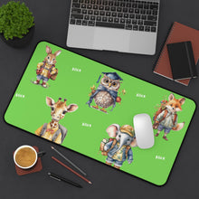 Load image into Gallery viewer, Personalized Animal Desk Mat, Neoprene Mouse Pad, Office Decor
