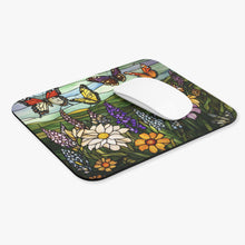 Load image into Gallery viewer, Butterfly Floral Mouse Pad: Colorful Nature Desk Mat
