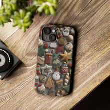 Load image into Gallery viewer, Christmas 3D Elements Tough Cases, iPhone Samsung Google Pixel Gift Cover, Protective Holiday Phone Accessories, Xmas Decorative Phone Case
