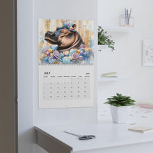 Load image into Gallery viewer, Hippo Calendar 2027, Funny Hippo Wall Calendar, Cute Hippo Art, Hippo Lover Gift
