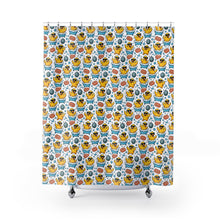 Load image into Gallery viewer, Rubber Duck Shower Curtain: Nautical Ocean Theme, Kids Bathroom Decor
