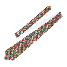 Load image into Gallery viewer, Christmas Patchwork Pattern Design Necktie , Christmas Gift for Husband, Manager, Boyfriend, or Grandpa
