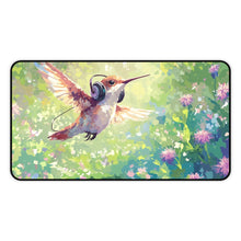 Load image into Gallery viewer, Hummingbird Desk Mat: Colorful Romantic Office Decor, Animal Lover Gift
