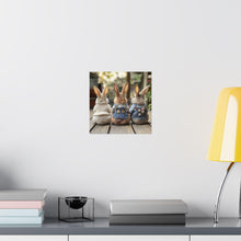 Load image into Gallery viewer, Cute Bunny Poster, Three Bunnies Wall Art, Easter Home Decor, Bunny Lover Gift, Kids Room Decor, Spring Wall Art, Easter Gift
