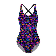 Load image into Gallery viewer, Colorful Fish Polyester One Piece Swimsuit
