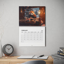 Load image into Gallery viewer, Red Panda Calendar 2027, Cute Red Panda Wall Calendar, Funny Animal Art, Red Panda Lover Gift

