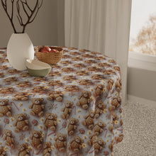 Load image into Gallery viewer, Christmas Tablecloth – 3D Teddy Bear Gingerbread Design
