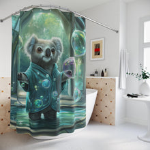 Load image into Gallery viewer, Koala Bear Shower Curtain, Whimsical Bathroom Decor

