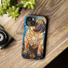 Load image into Gallery viewer, Pug Dog Tough Phone Case: Stained Glass Pet Lover Cover
