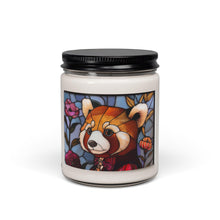 Load image into Gallery viewer, Red Panda Stained Glass Candle, Animal Lover Gift
