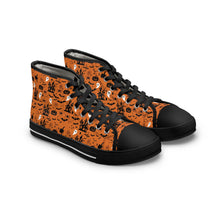 Load image into Gallery viewer, Halloween High Top Sneakers – Spooky Orange Canvas
