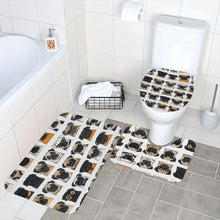 Load image into Gallery viewer, Pug Bathroom Set,Waterproof Shower Curtain &amp; Flannel Rugs
