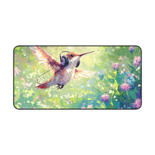 Load image into Gallery viewer, Hummingbird Desk Mat: Colorful Romantic Office Decor, Animal Lover Gift
