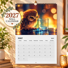 Load image into Gallery viewer, Owl Calendar 2027, Cute Owl Wall Calendar, Funny Owl Calendar, Owl Lover Gift, Bird Lover Gift, Wildlife Calendar, Christmas Gift
