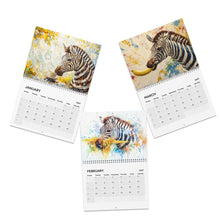 Load image into Gallery viewer, Zebra Calendar 2027, Funny Zebra Wall Calendar, Zebra Lover Gift, Cute Animal Calendar
