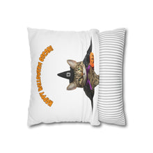 Load image into Gallery viewer, Halloween Cat Witch Pillowcase, Spooky Autumn Decor
