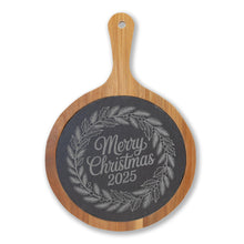 Load image into Gallery viewer, Engraved Acacia Wood Charcuterie Board with Knives

