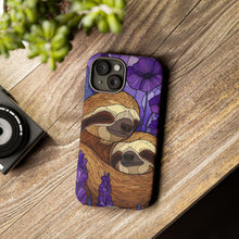 Load image into Gallery viewer, Stained Glass Cute Sloth Couple Phone Case
