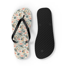 Load image into Gallery viewer, Tropical Flamingo Floral Flip Flops
